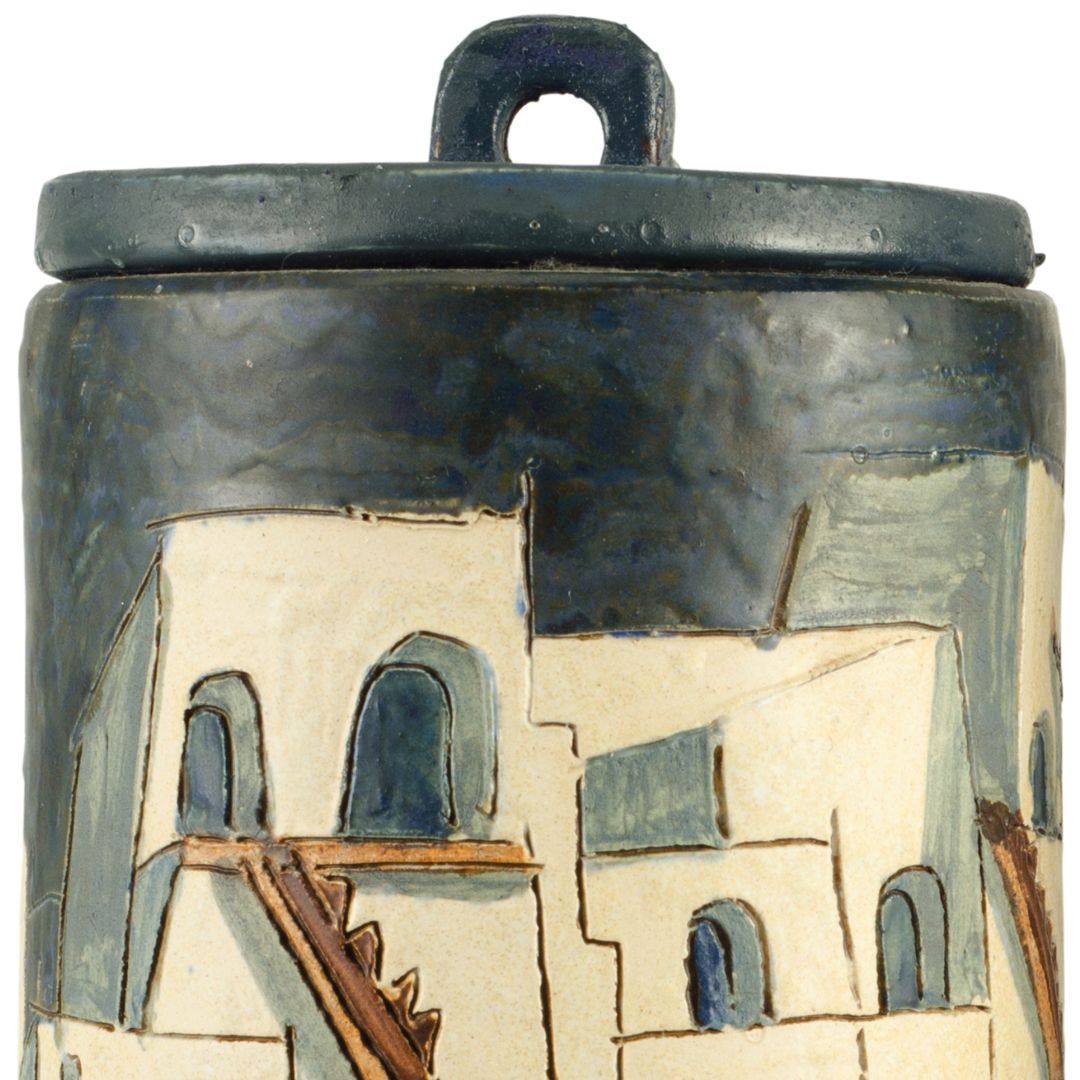 Keramikzylinderpaar „Pueblo“ Detail