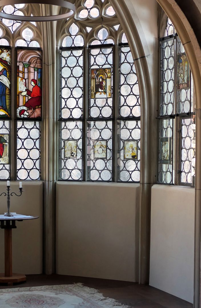 Fenster sIII 2b des Sebalder Chörleins / Heiliger Augustinus und Monika Fenster oben rechts