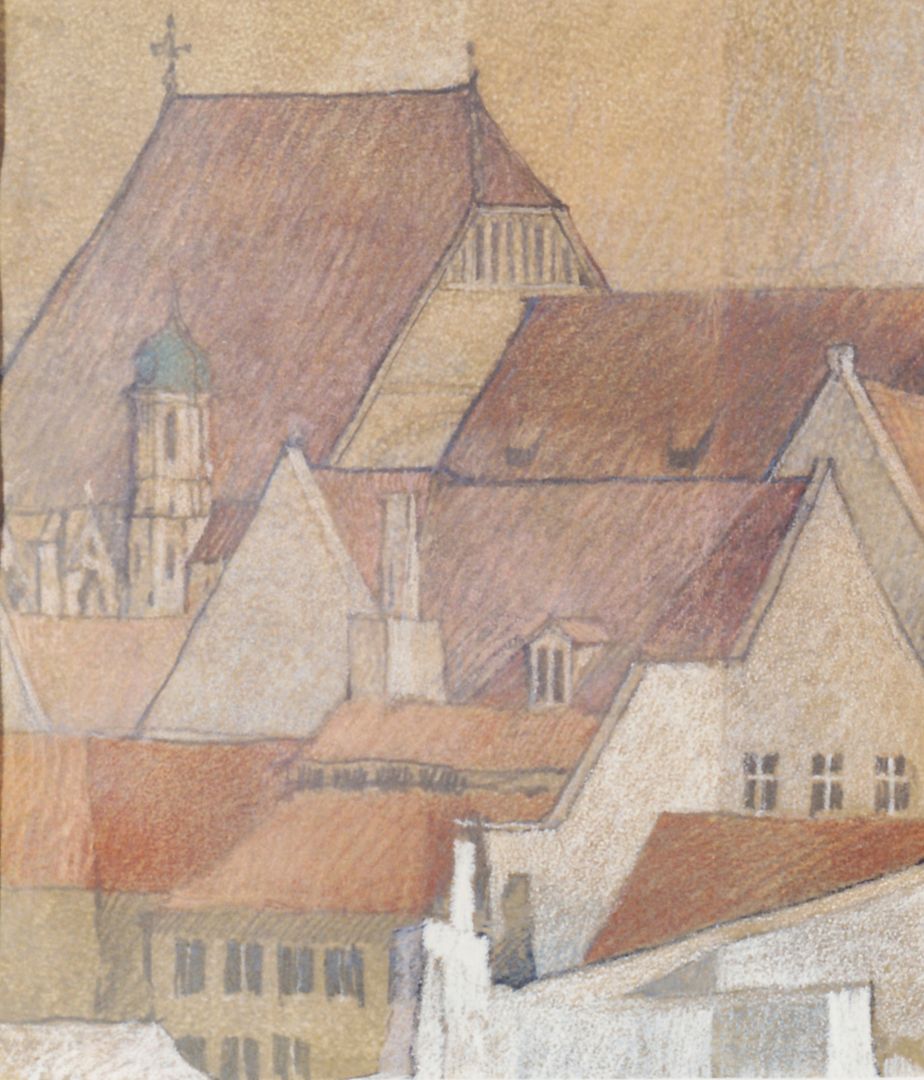 Lorenzkirche Nürnberg Detailansicht mit Dachlandschaft, Hallenchor und Langhaus
