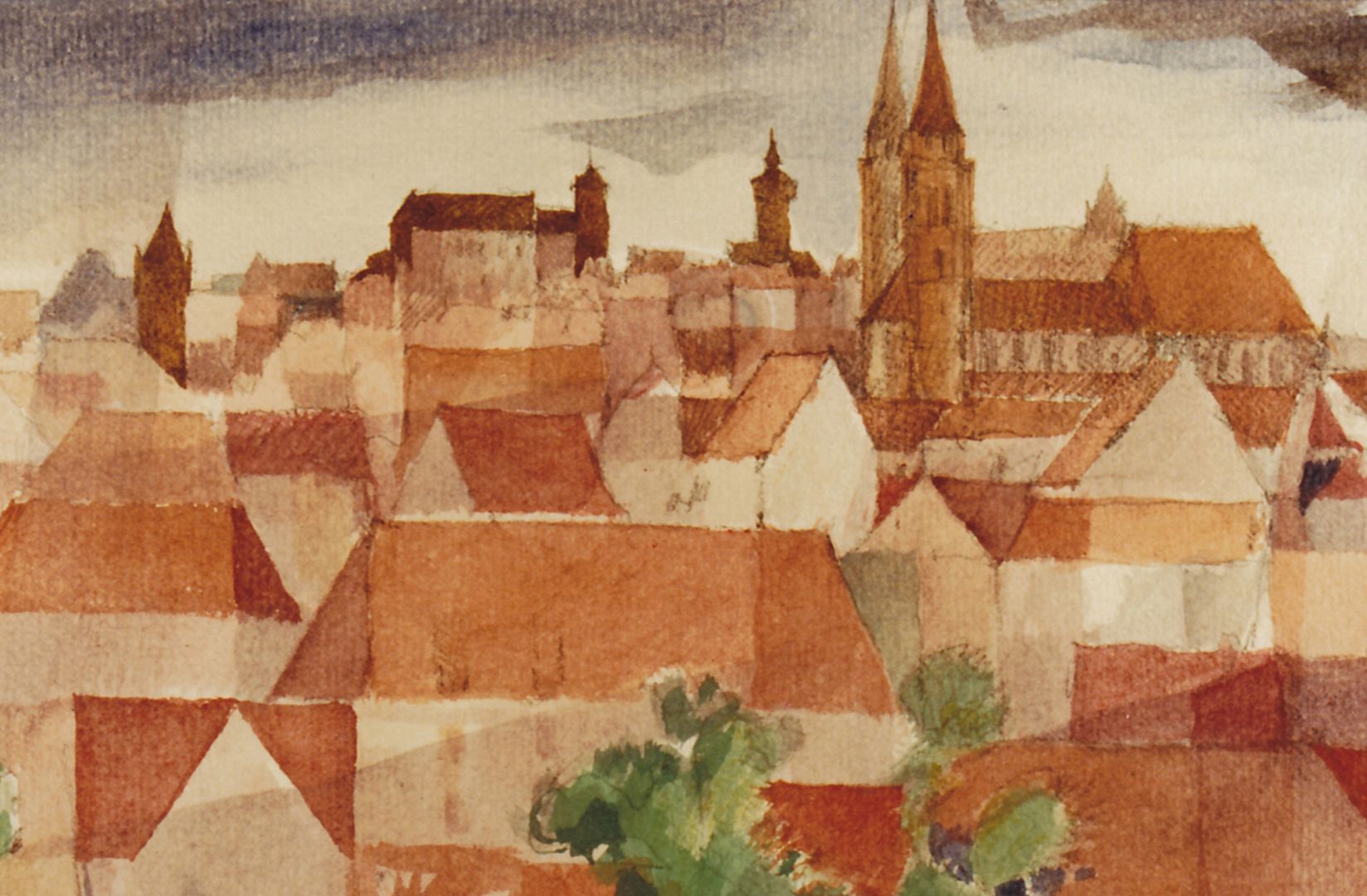 Nürnberg nach einem Gewitter Detailansicht mit Dachlandschaft und Stadtpanorama