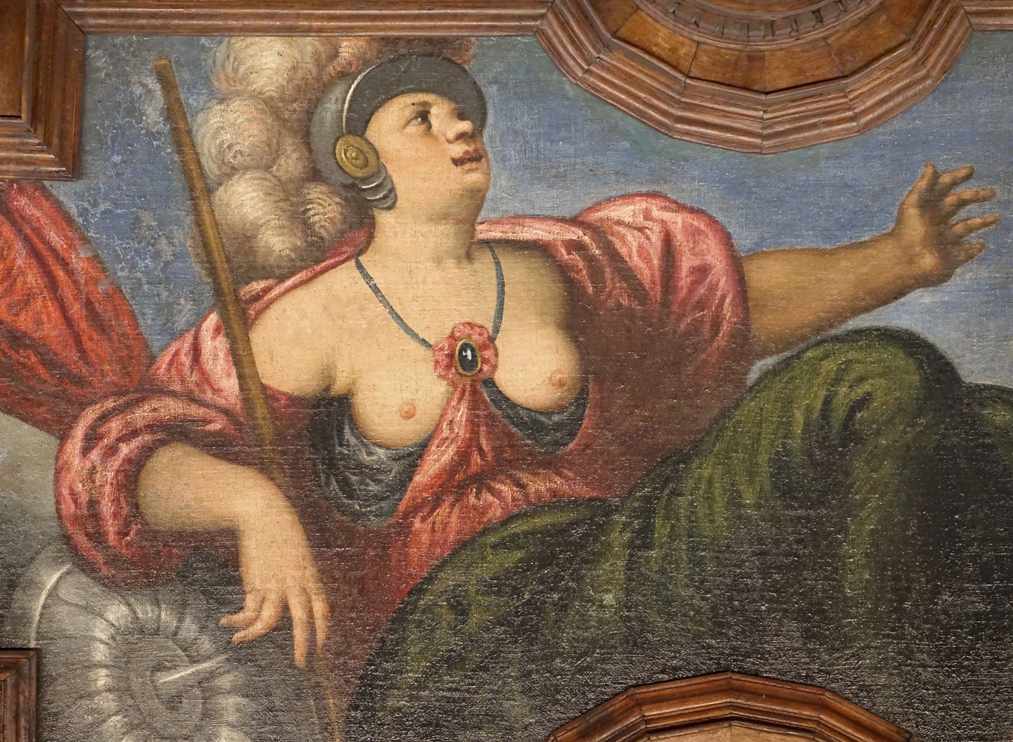 Decke des Schönen Zimmers Minerva, Detailansicht