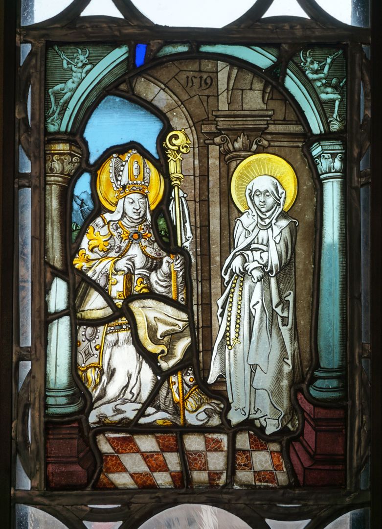 Fenster sIII 2b des Sebalder Chörleins / Heiliger Augustinus und Monika 