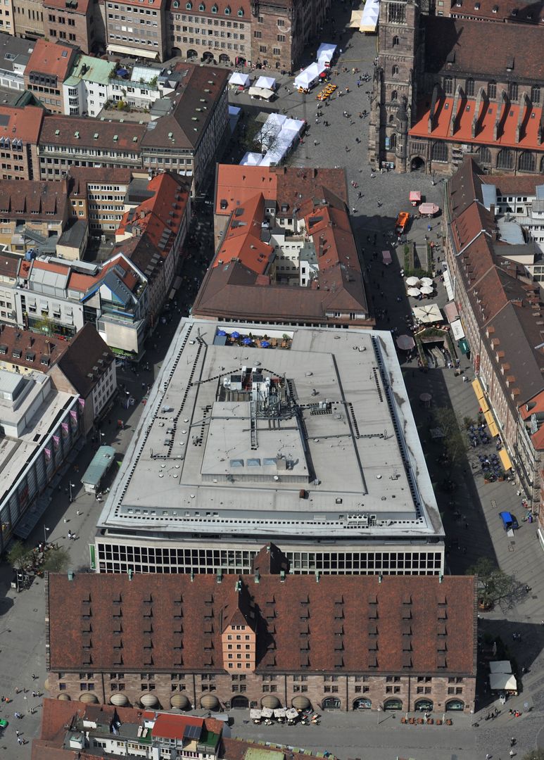 Kaufhof Luftfoto von Süden nach Norden