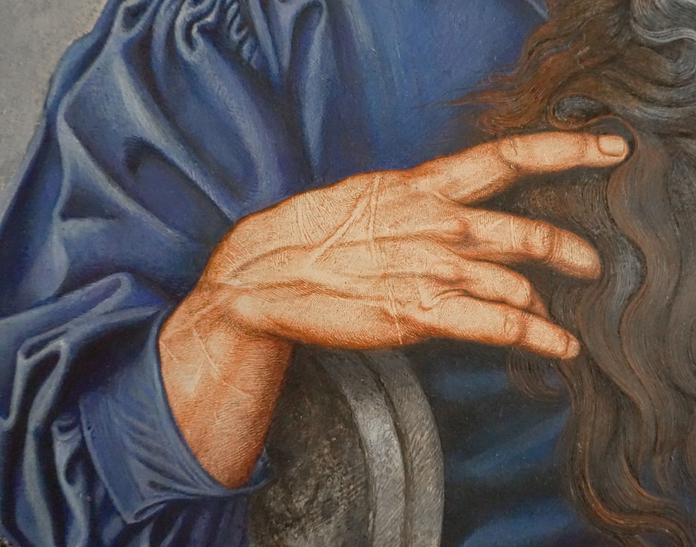 Hermann Kesten im Café Moses, Detail mit der linken Hand