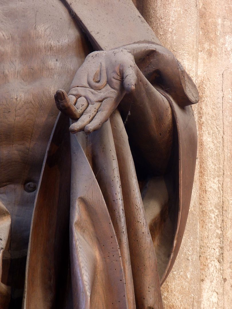 Volckamersche Gedächtnisstiftung, Schmerzensmann Schmerzensmann, Detail, Hand