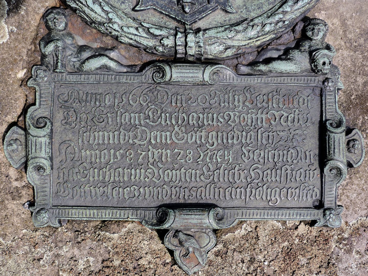 Epitaph des Eucharius Voytt Inschrifttafel