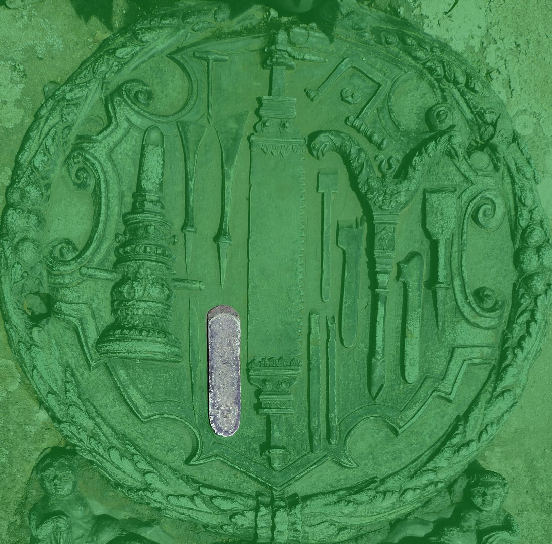 Epitaph des Eucharius Voytt Abziehstein zum Schärfen der Schneide oder ein Hobeleisen