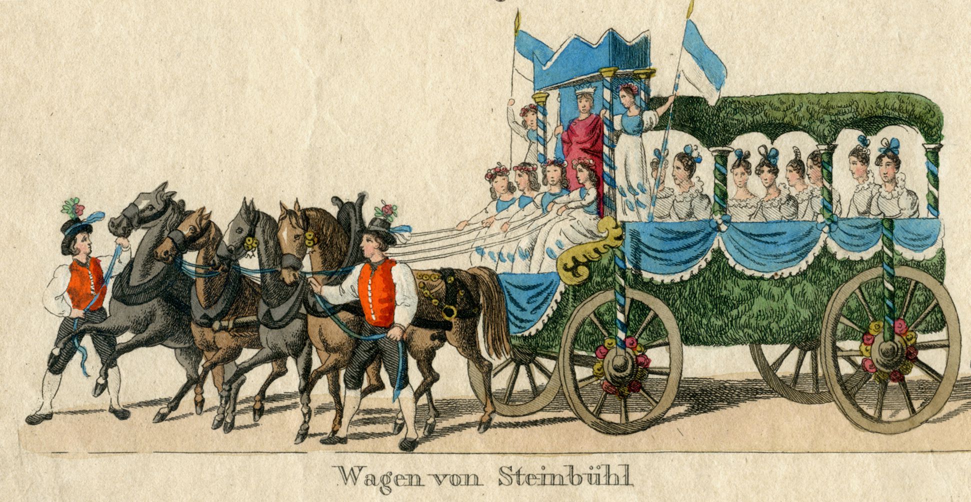 Das Volksfest in Nürnberg. II. vierte Zeile von oben, Wagen von Steinbühl