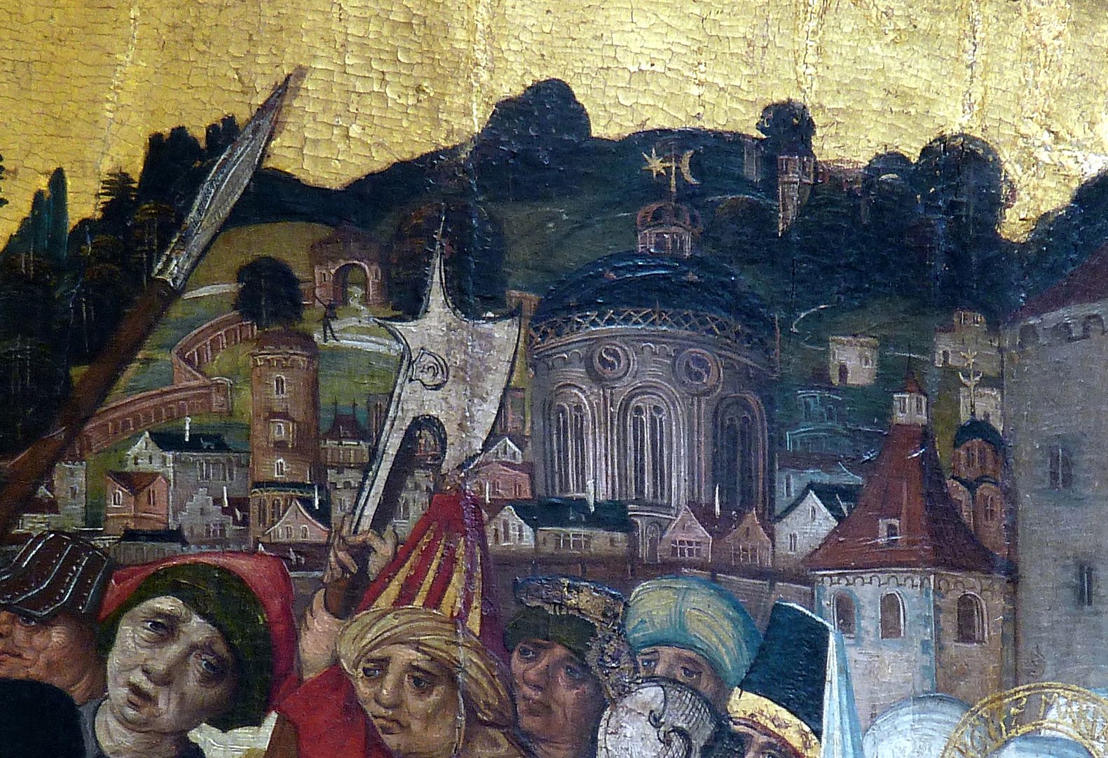 Thanhauser Epitaph rechte obere Bildecke mit Detailansicht von Jerusalem