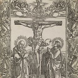 Christus am Kreuz mit der Engelbordüre