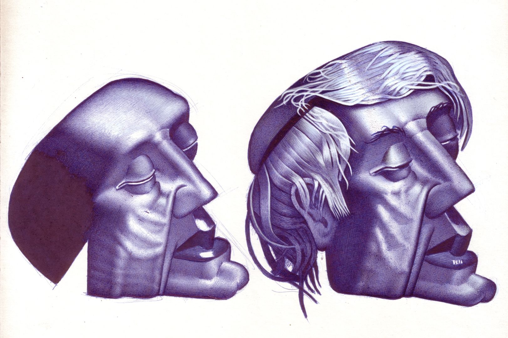 Kopfstudien Anatomie-Kopf 5, Detailansicht