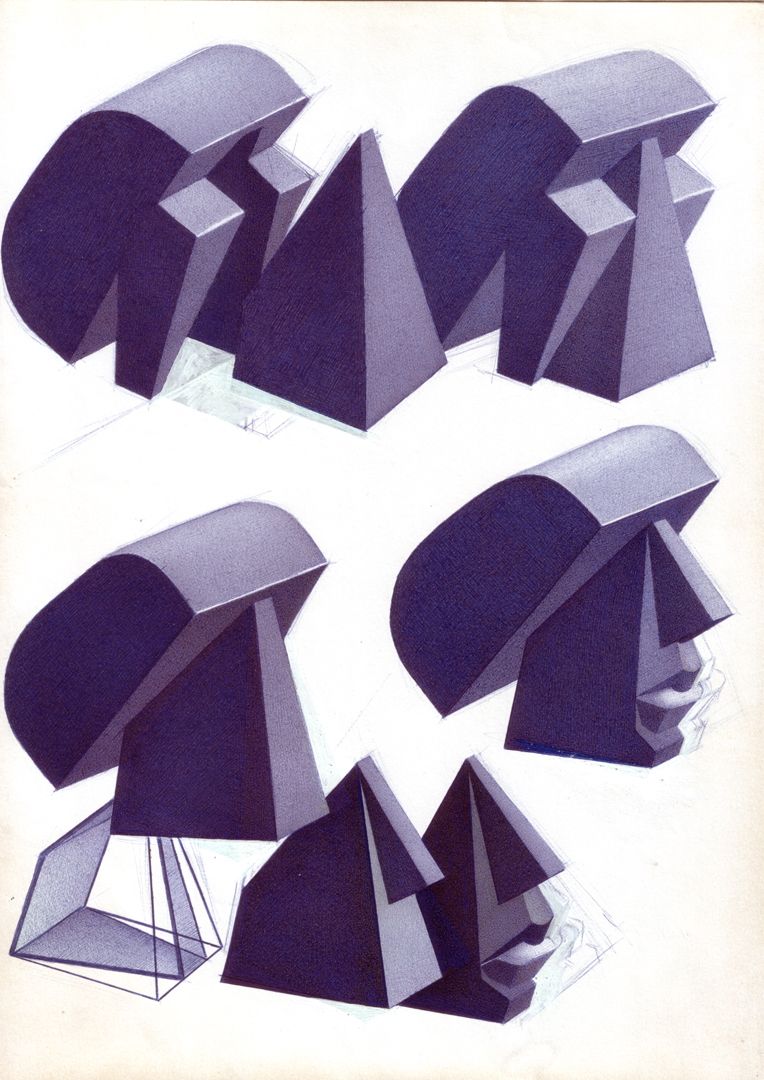 Kopfstudien Anatomie-Kopf 9