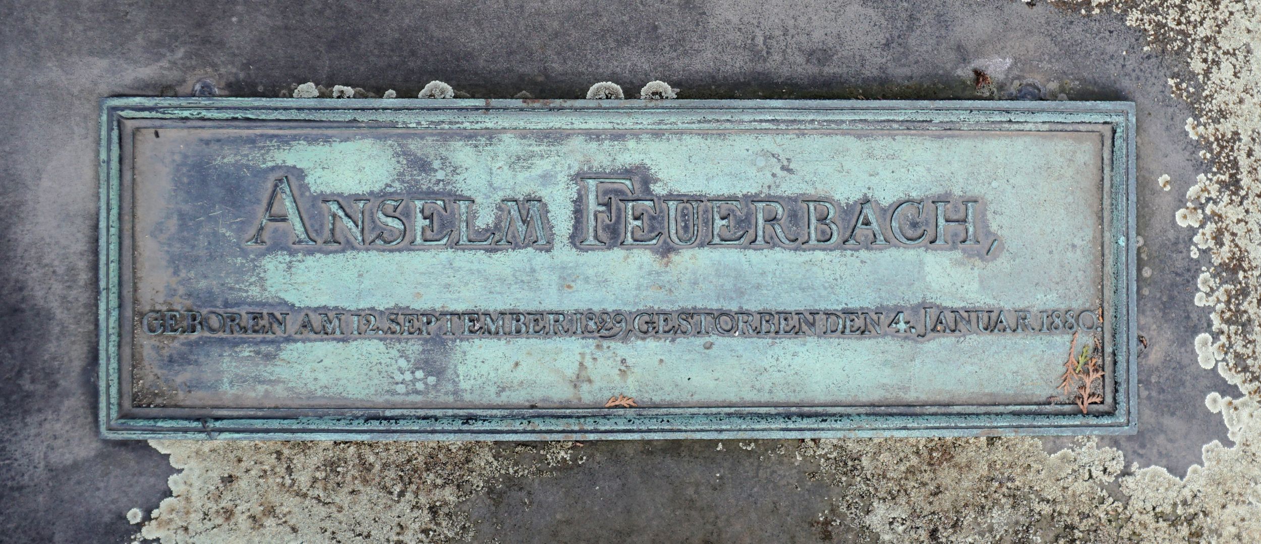 Anselm Feuerbach Grabstätte Inschrift