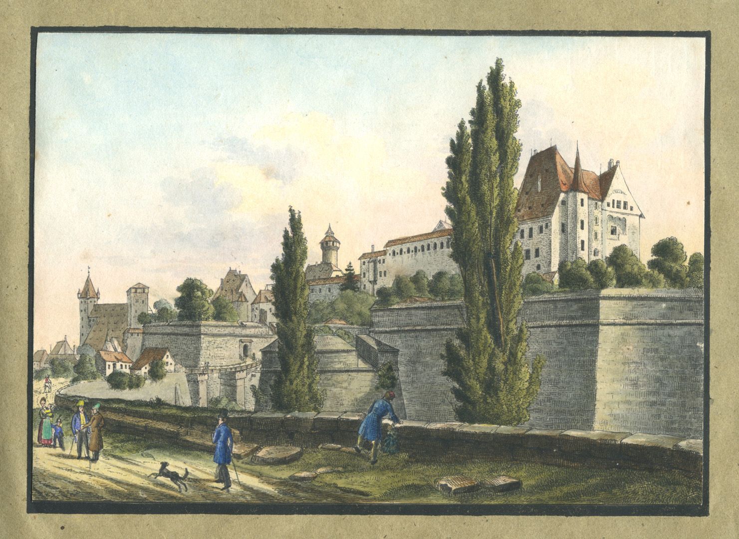 Ansichten von Nürnberg und seinen Umgebungen "Ansicht der Burg in Nürnberg"