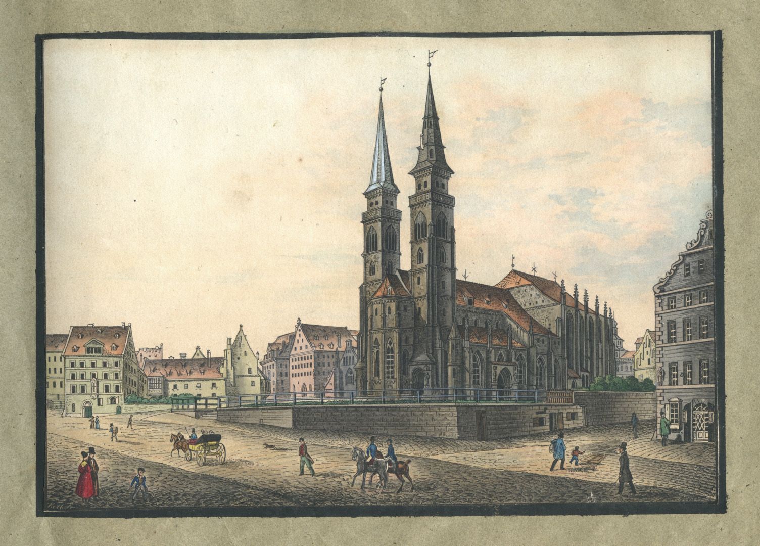 Ansichten von Nürnberg und seinen Umgebungen "Die St. Sebalduskirche in Nürnberg"