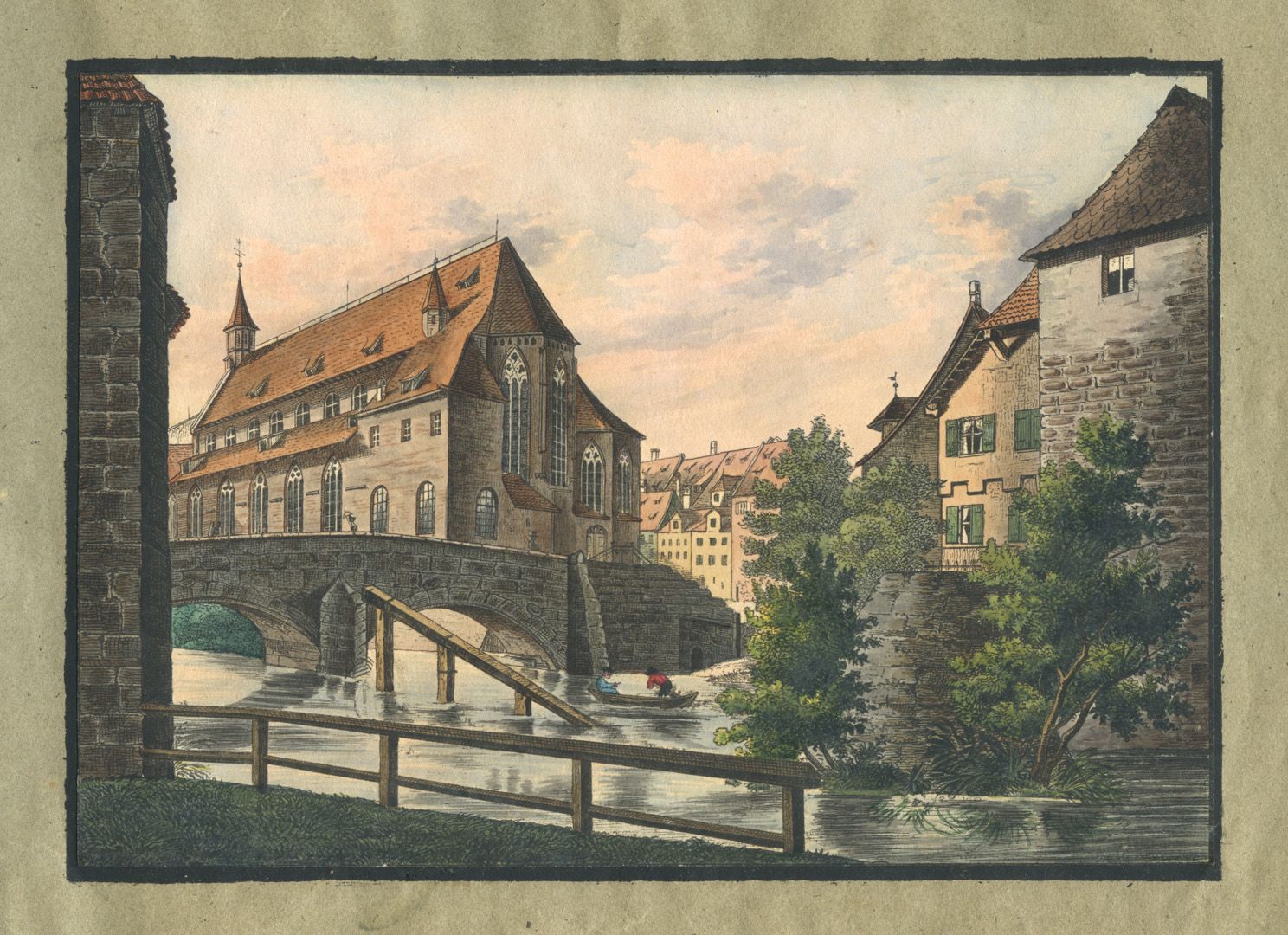 Ansichten von Nürnberg und seinen Umgebungen "Die Spitalkirche in Nürnberg"