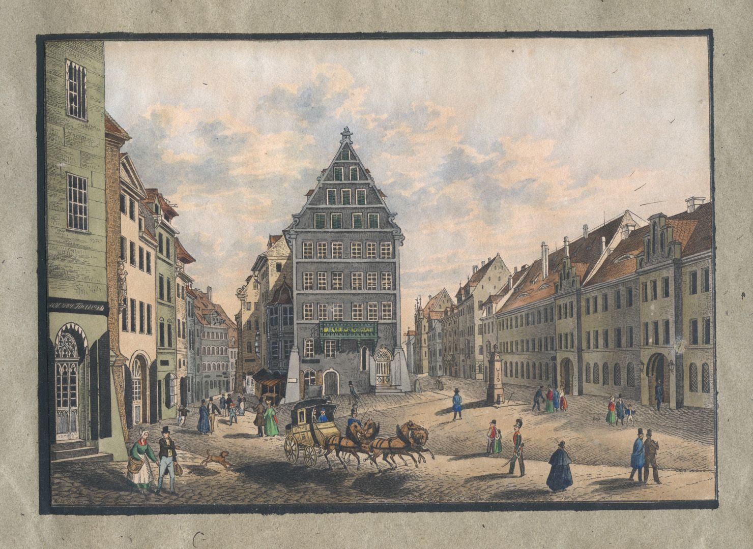 Ansichten von Nürnberg und seinen Umgebungen "Der Josephsplatz in Nürnberg"
