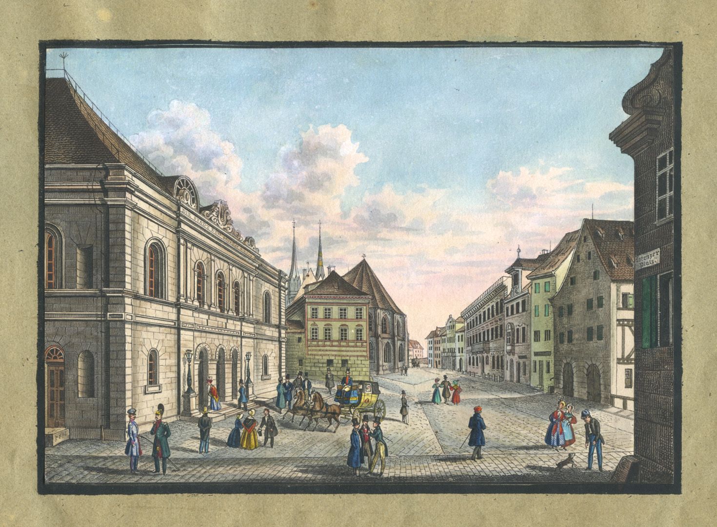 Ansichten von Nürnberg und seinen Umgebungen "Das Theater in Nürnberg"