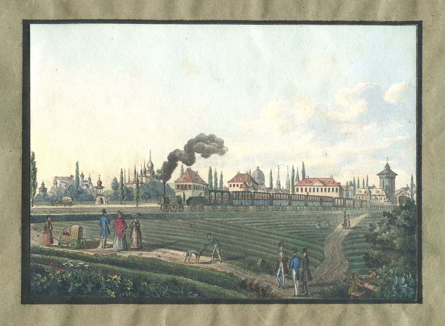Ansichten von Nürnberg und seinen Umgebungen "Die Eisenbahn bei Nürnberg"