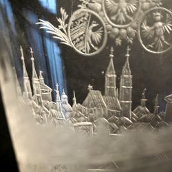 Barocker Glaspokal mit Nürnberg-Panorama