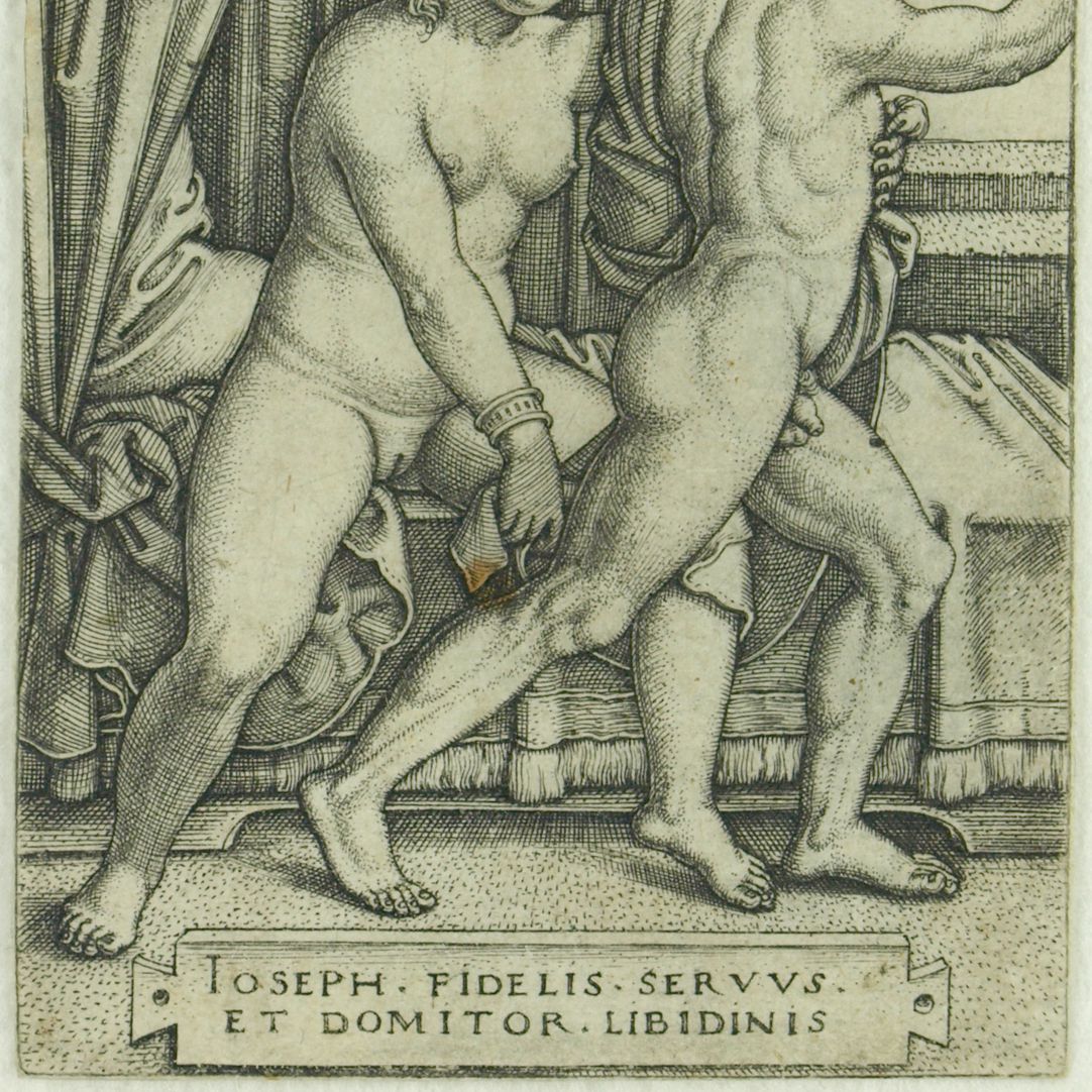 Joseph und Potiphars Weib (Der keusche Joseph) unterer Bildausschnitt