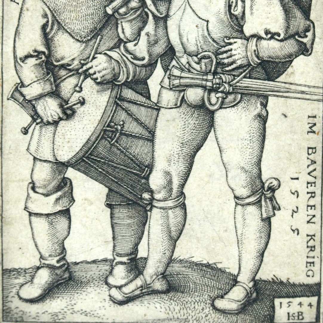 Fähnrich und Trommler im Bauernkrieg von 1525 untere Bildhälfte