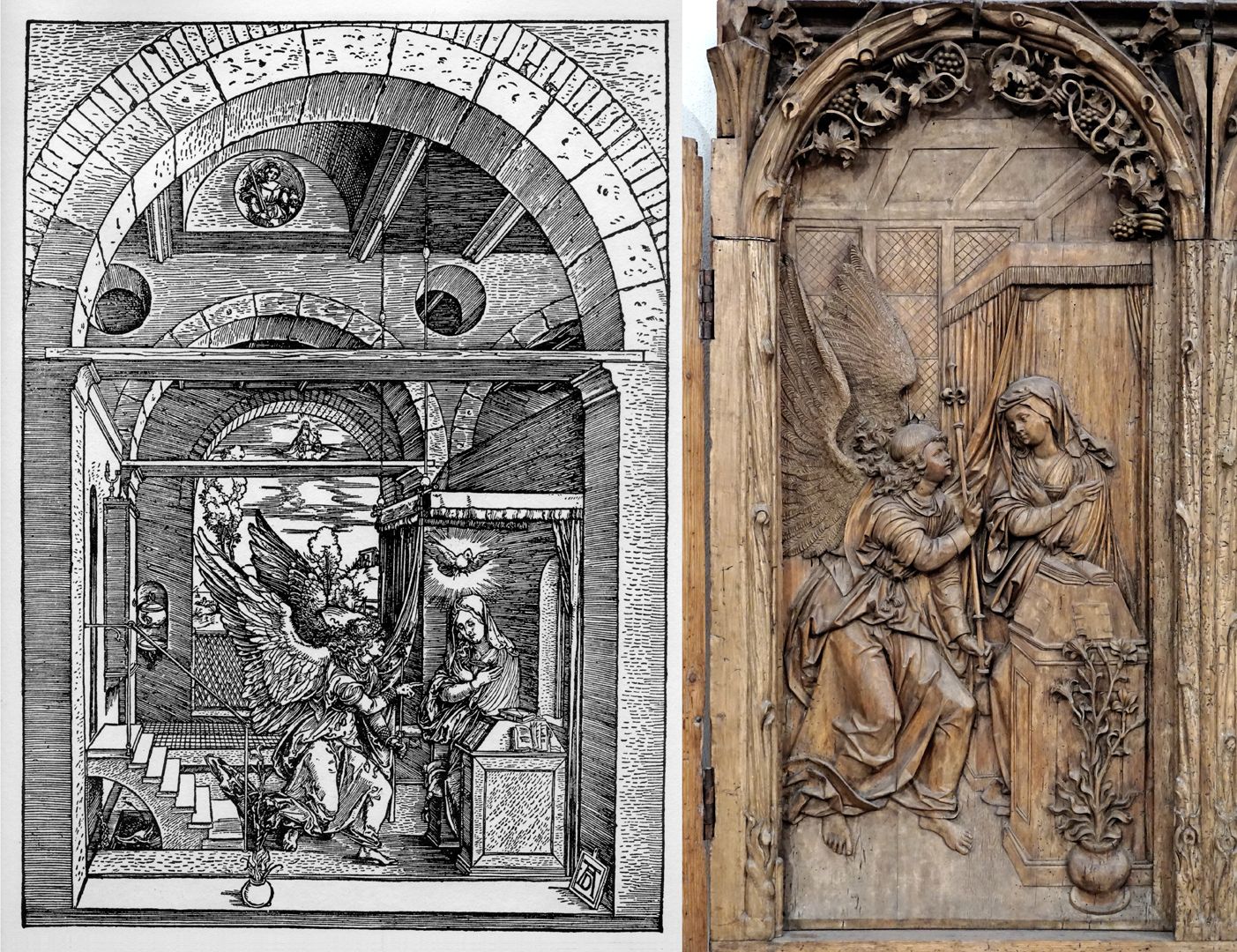 Bergheimer Altar Dürervorlage: Das Marienleben (1502-1510), Verkündigung (Holzschnitt)
