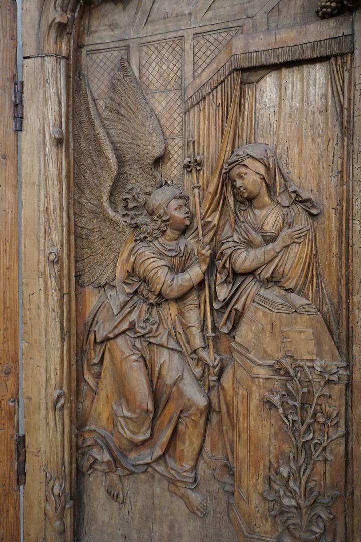 Bergheimer Altar Verkündigung, Schrägansicht