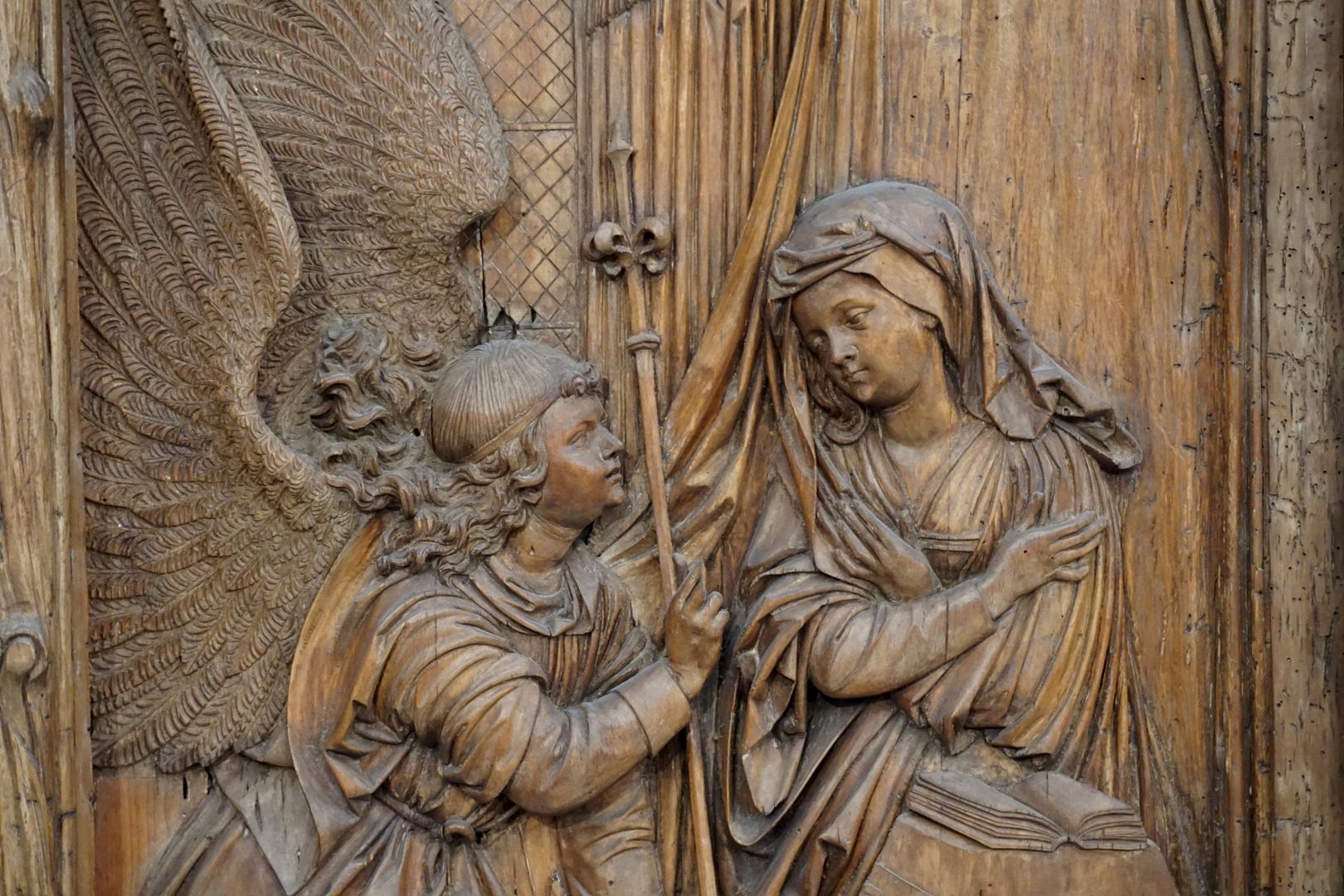 Bergheimer Altar Verkündigung, Detailansicht