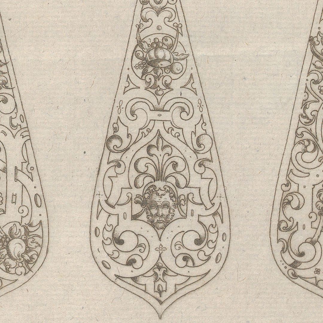 Ornamentale Gestaltung mit Grotesken untere Reihe, Detailansicht