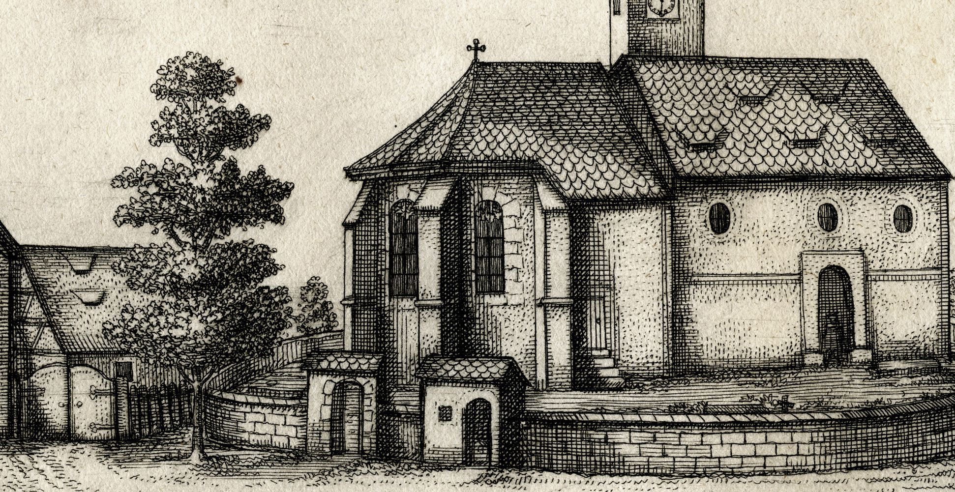 Die Kirchen in Rickerses-dorf. bej N: Kirchhof, Detail