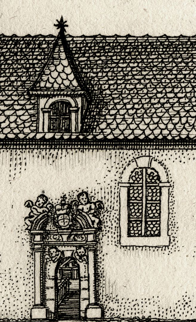 die Kirchen in Zürndorff Kirche, Detailansicht mit Portal