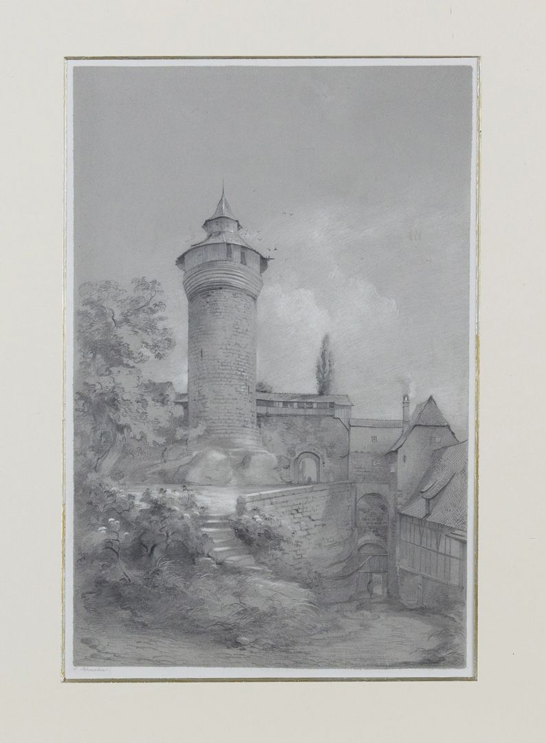 Blick auf den Sinwellturm in Nürnberg 