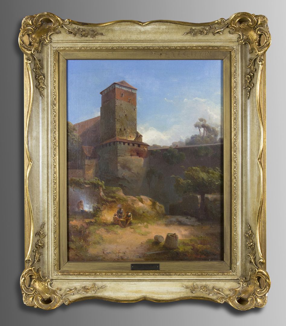 Burggraben mit Fünfeckturm 