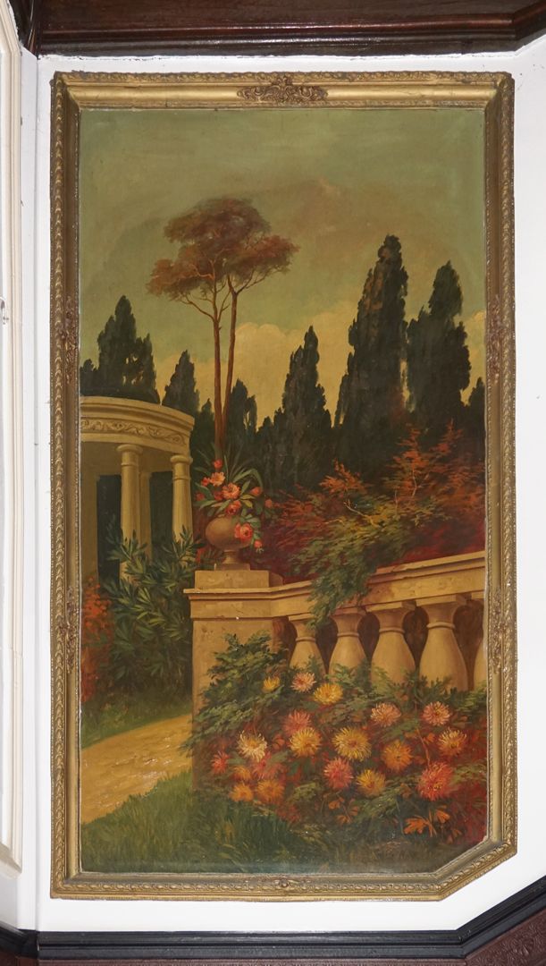 Italienische Motive für ein Treppenhaus Bild am Treppenaufgang zum ersten Obergeschoss