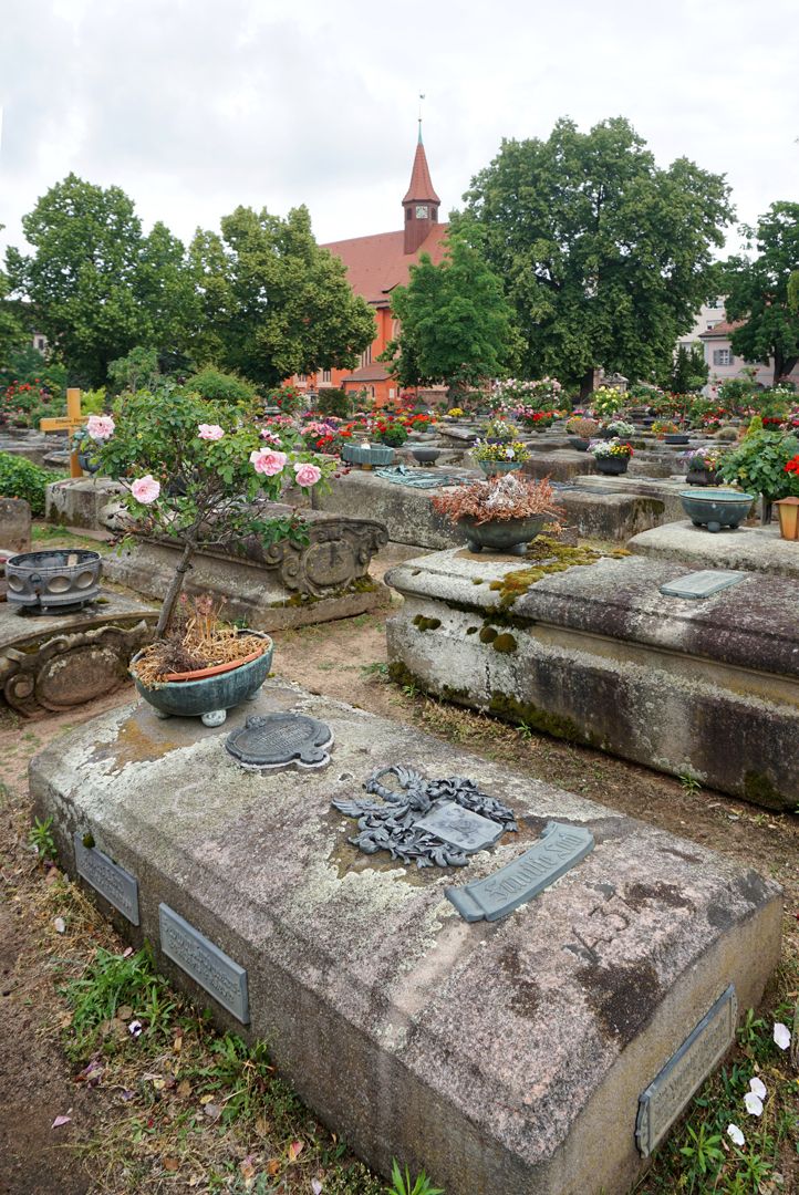 Epitaph des David Zeltner Lage im Gräberfeld