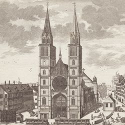 Vorderes Ansehen der Kirchen zu St. Lorenz in Nürnberg