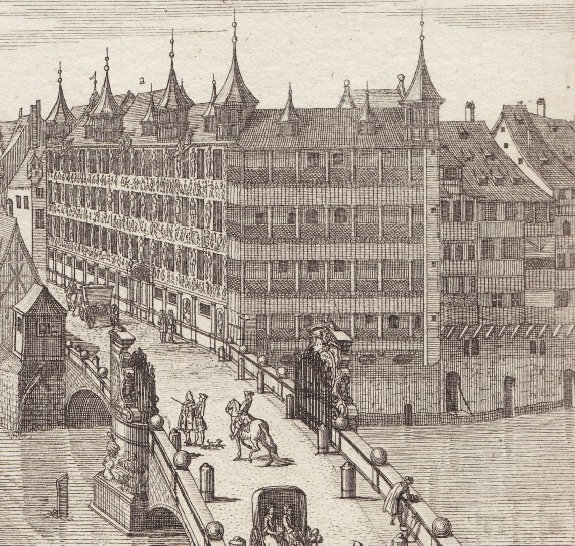 Königsbrücke Detailansicht mit Viatishaus und Brücke