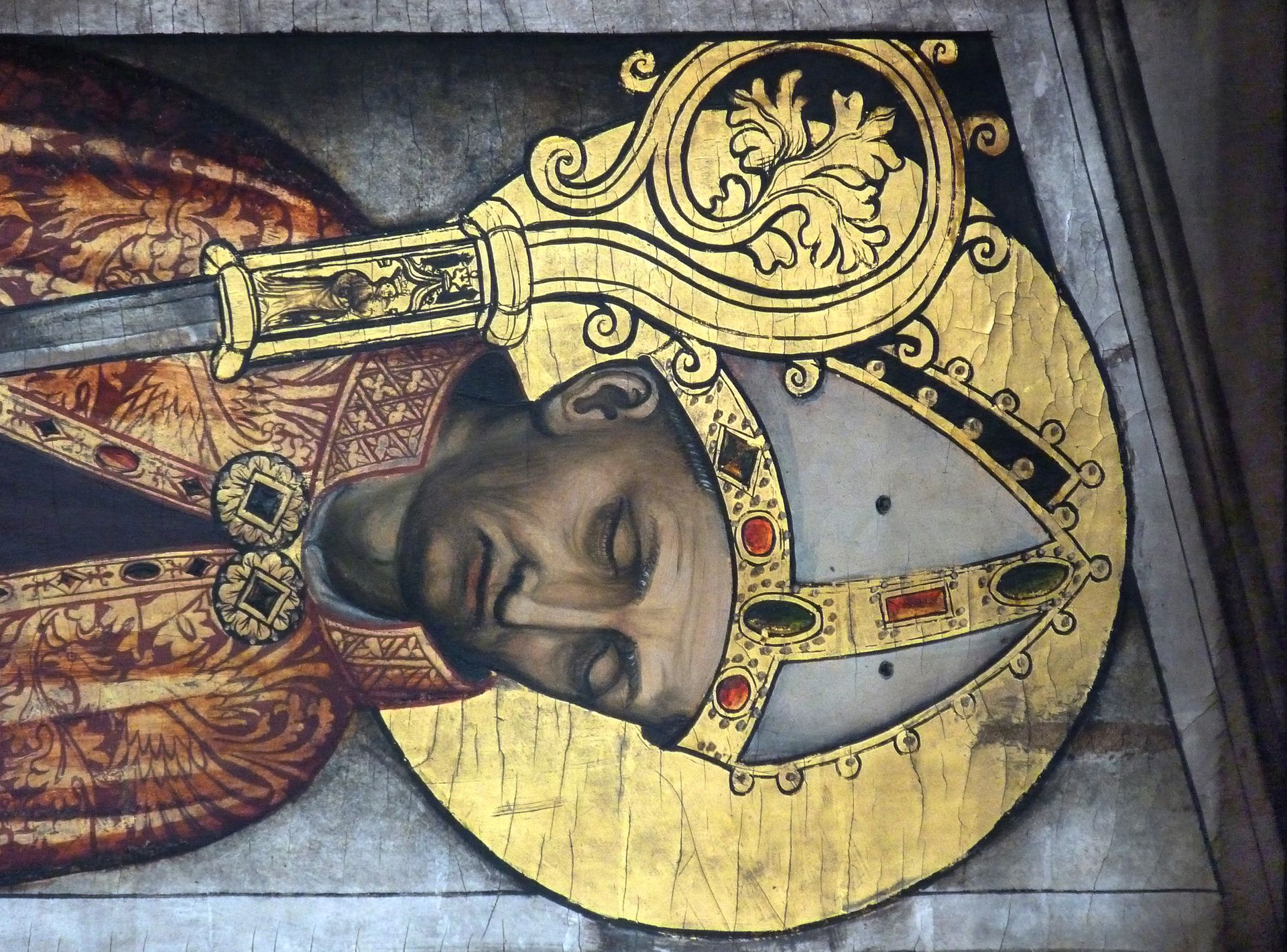 Deocarusaltar Predella, „Portrait des heiligen Deocarus“