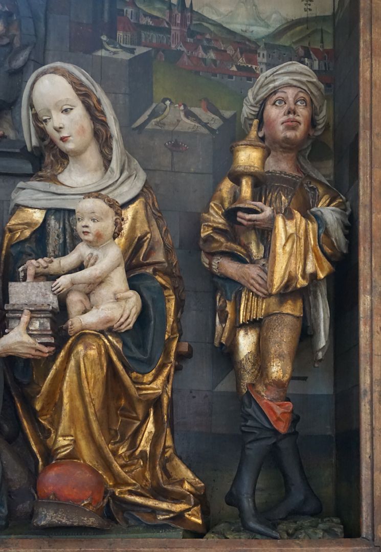 Dreikönigsaltar Maria und der jüngste der Könige