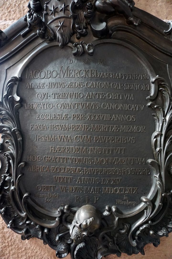 Epitaph des Johann Jakob Merkel Inschrift