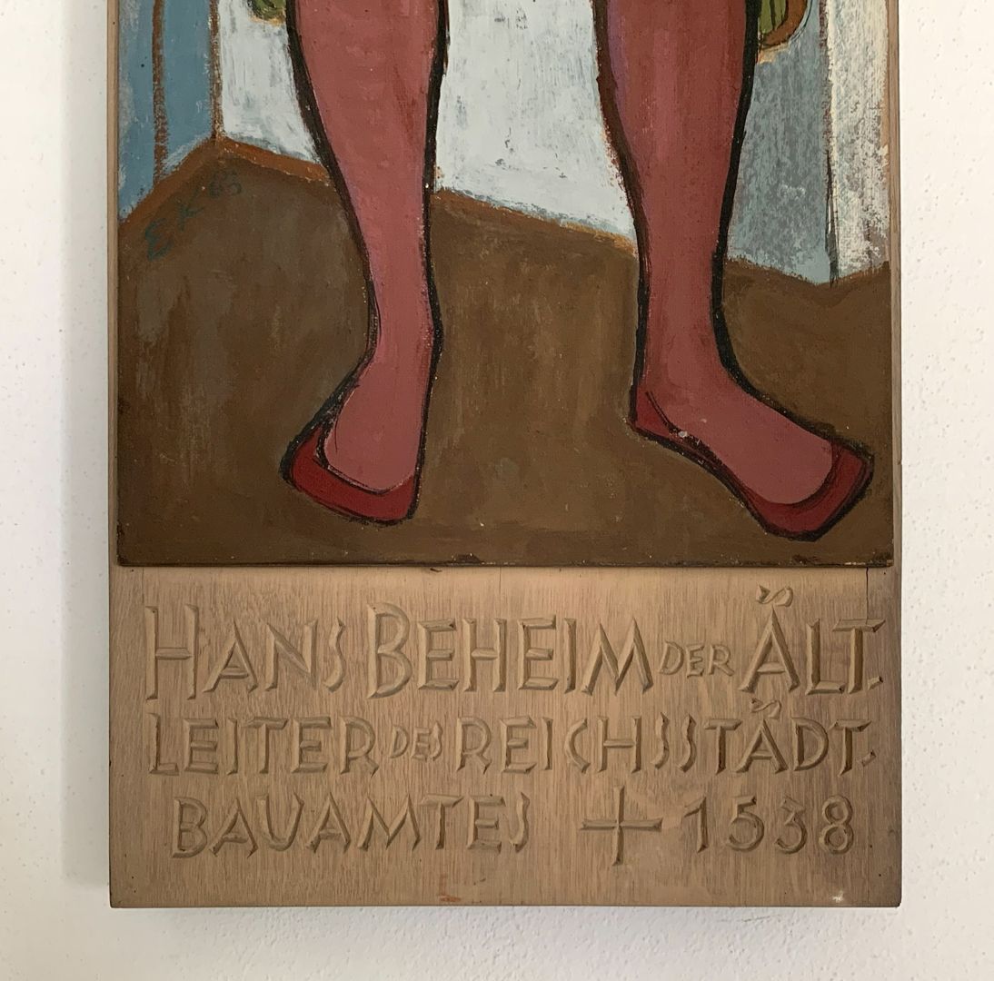 Hans der Ältere Behaim Detailansicht mit Inschrift