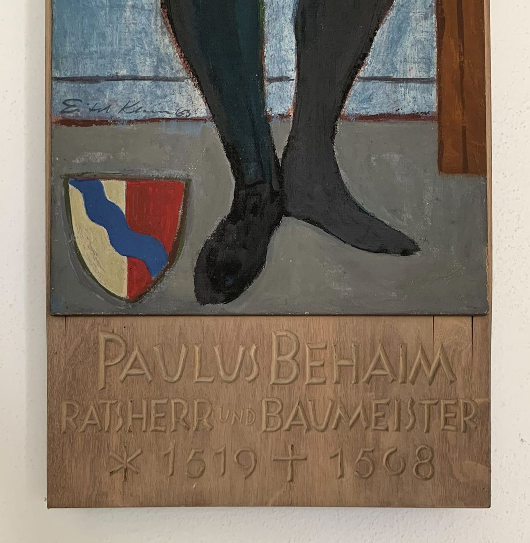 Paulus I. Behaim Detailansicht mit Wappen und Inschrift