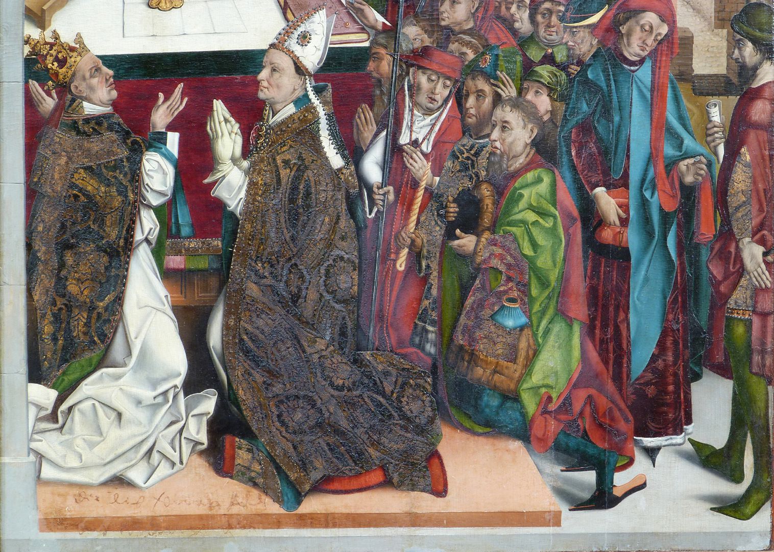 Epitaph des Hans Mayer (gest. 21.8.1473) und Ehefrau Kunigunde, geborene Sternecker (gest. 23.3.1450) untere Tafelhälfte