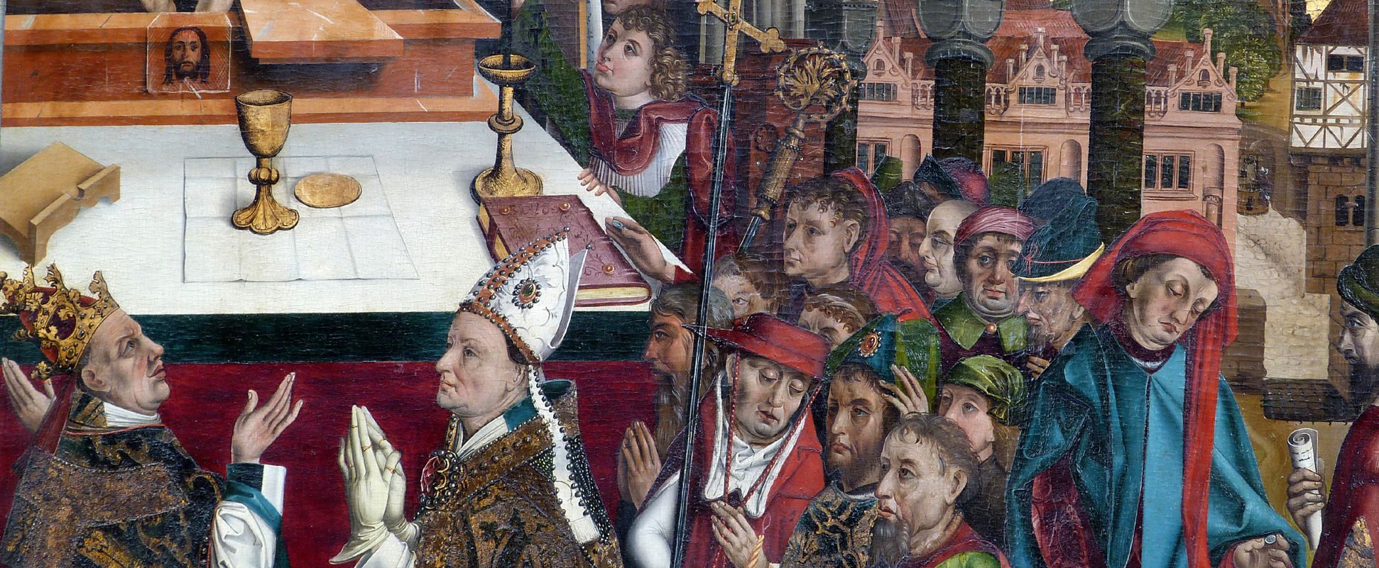 Epitaph des Hans Mayer (gest. 21.8.1473) und Ehefrau Kunigunde, geborene Sternecker (gest. 23.3.1450) Mittelteil der Tafel