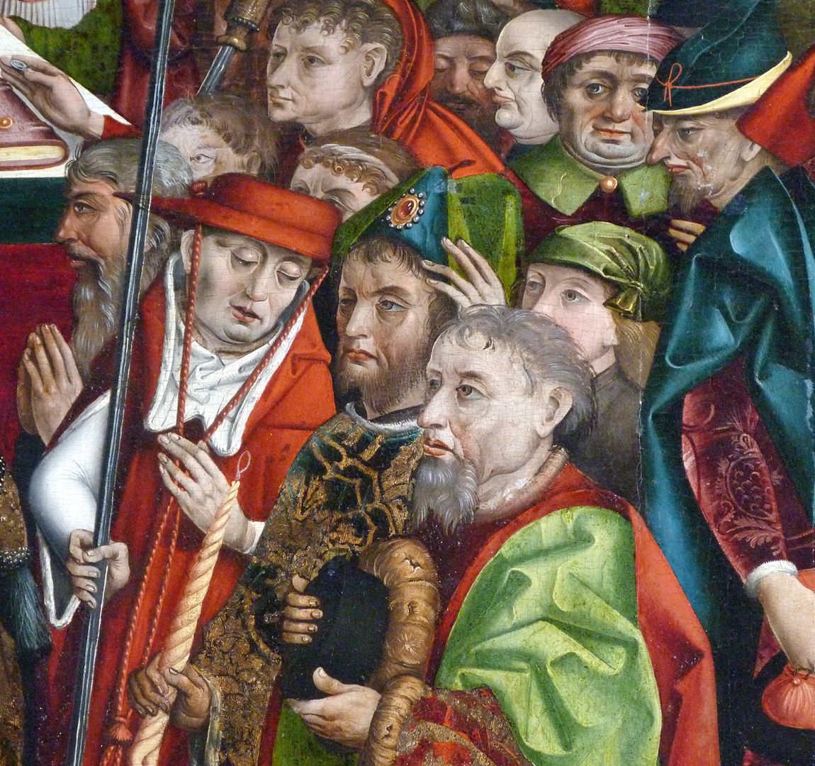 Epitaph des Hans Mayer (gest. 21.8.1473) und Ehefrau Kunigunde, geborene Sternecker (gest. 23.3.1450) Mittelteil der Tafel, Detail