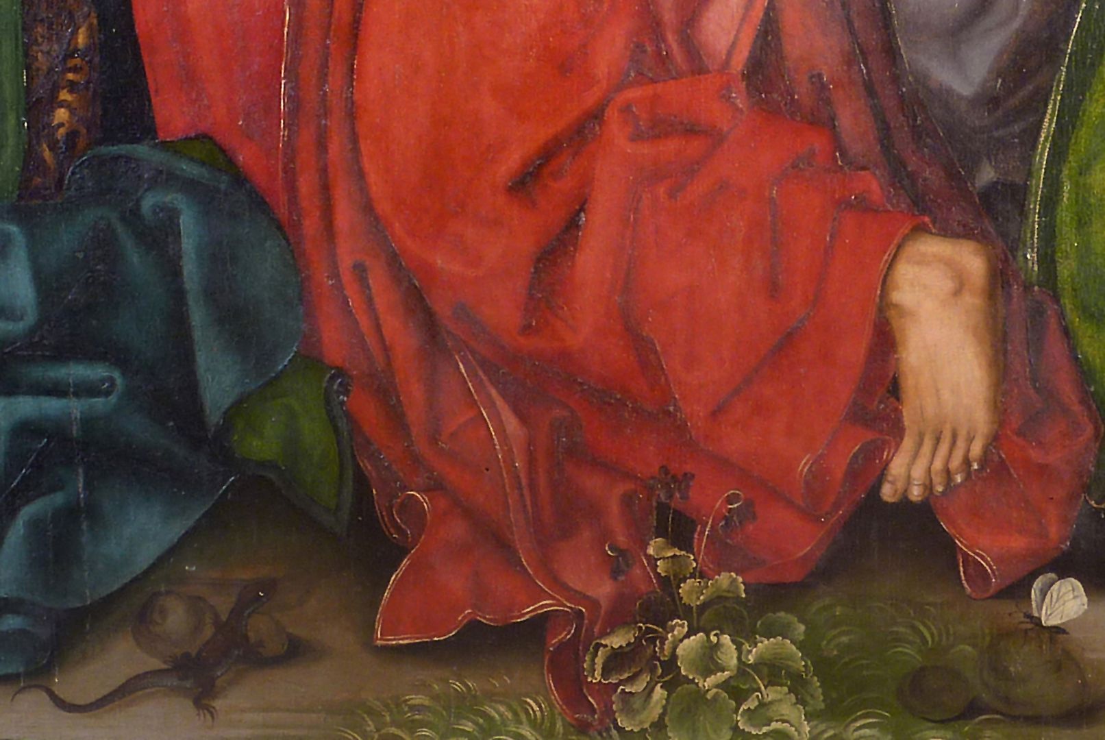 Himmelfahrt Christi rechter untere Bildrand des Himmelfahrtbildes