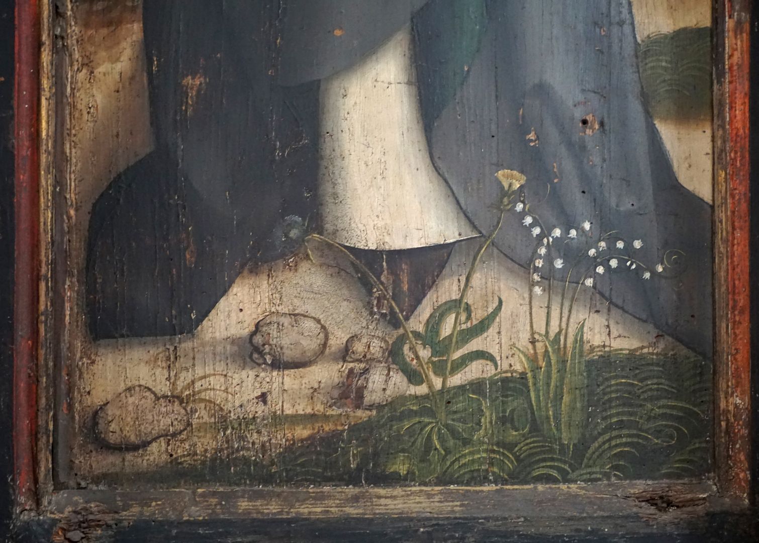 Katharinenaltar in St. Egidien rechter Außenflügel, Leonhard von Limoges, Detailansicht