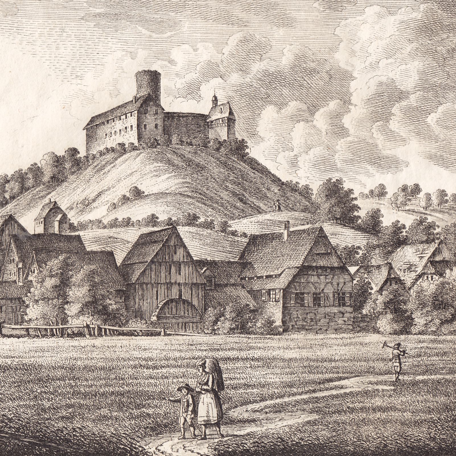 Das Dorf und Schlos Burgthann, bei Altdorf