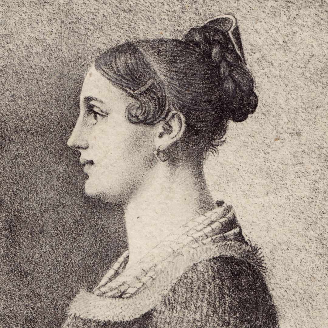 Bildnis der A. Kath. Wilh. Maria Schütz Detailansicht